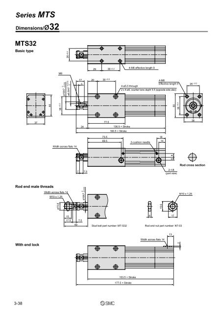 Precision Cylinder Series MTS - SMC