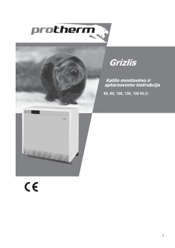 Instrukcija "Grizlis" 65 - 150 KLO - Protherm