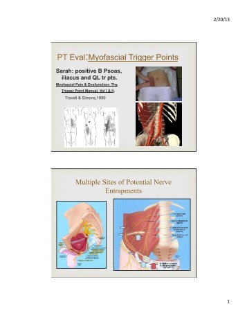 PT Eval:Myofascial Trigger Points - PFSM