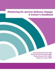 Mentoring for service-delivery change: A trainer's handbook - Ipas