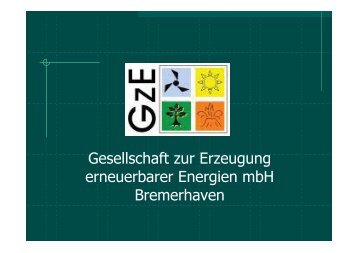 Gesellschaft zur Erzeugung erneuerbarer Energien mbH ... - wab.biz