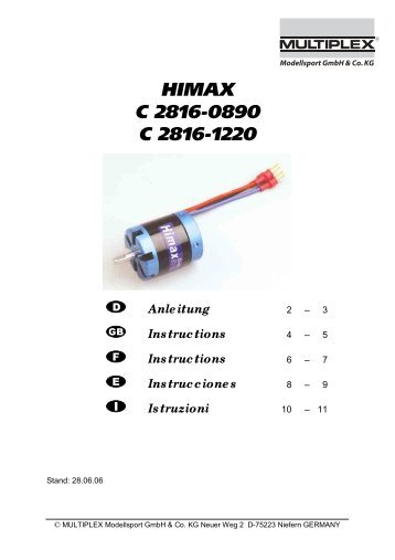 HIMAX C 2816-0890 C 2816-1220 Anleitung - BaroneRosso.it