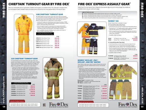 chieftainÃ‚Â® turnout gear by fire-dexÃ‚Â® fire-dex ... - Chief Supply