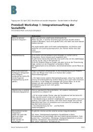 Protokoll Workshop 1 - Departement Wirtschaft, Gesundheit, Soziale ...