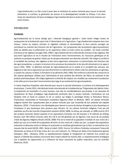 Innovations agricoles au service du dÃ©veloppement durable