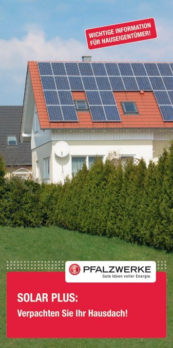 soLar PLus: - Pfalzwerke