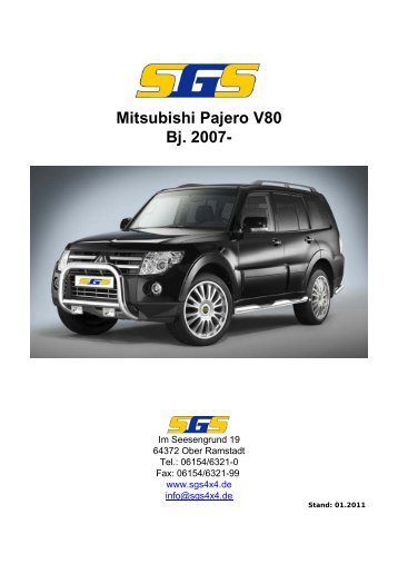 Mitsubishi Pajero V80 Bj. 2007- - SGS