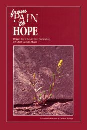 From Pain to Hope - ConfÃ©rence des Ã©vÃªques catholiques du Canada