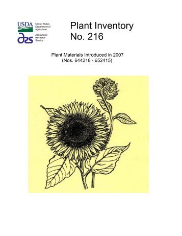 Plant Inventory No. 216 - The Germplasm Resources Information ...