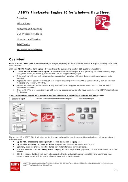 ABBYY Add-On Modules - for imaging, document management OCR and form  processing applications