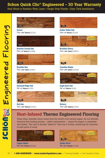 Schön Quick Clic Engineered Catalog Page - Lumber Liquidators