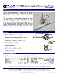 Liquid Propellant Thruster Valves - Vacco