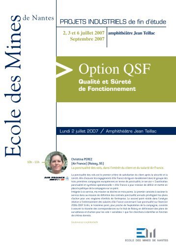 Option QSF - Ecole des mines de Nantes