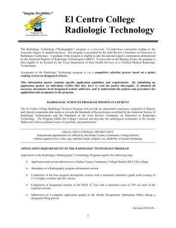 El Centro College Radiologic Technology