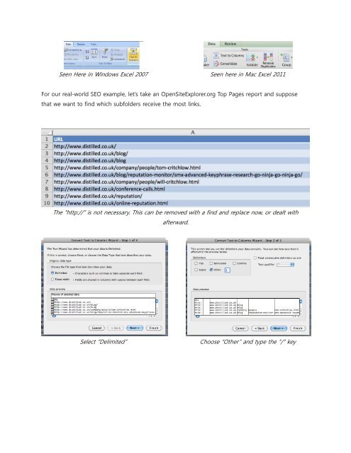 Microsoft Excel for SEOs - Distilled