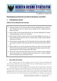 Perkembangan Ekspor dan Impor Juni 2012 - Badan Pusat Statistik