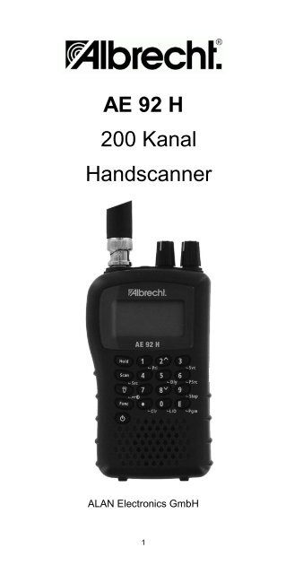 AE 92 H 200 Kanal Handscanner - Alan-Albrecht Service ...