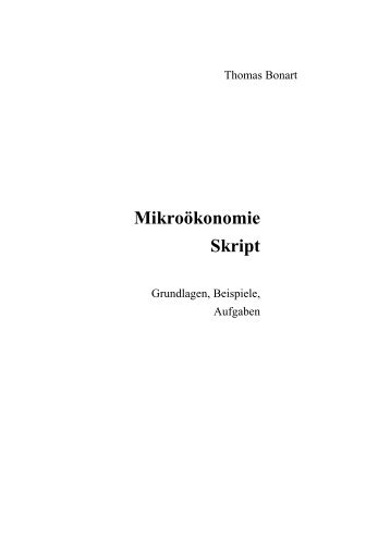 Mikroökonomie Skript