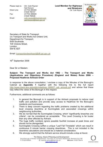 Letter template electronic GK Community Services directorate