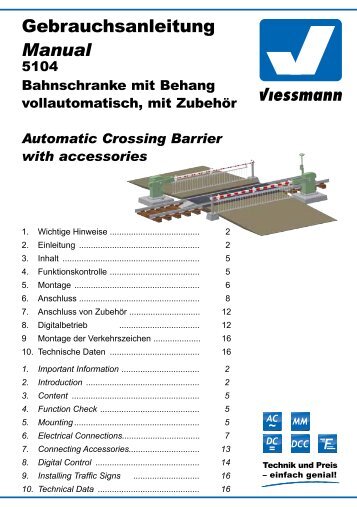 Anleitung - Viessmann Modellspielwaren GmbH