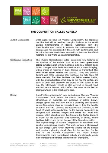 THE COMPETITION CALLED AURELIA - World Barista Championship