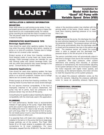 âQuadâ AC Pump with Variable Speed Drive - Xylem Flow Control