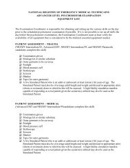 Advanced Level Psychomotor Examination Equipment List