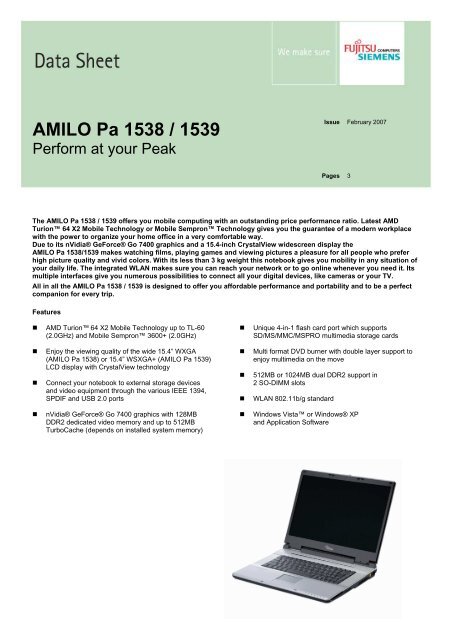 AMILO Pa 1538 / 1539