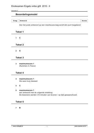 normering - examen-cd vmbo gl/tl