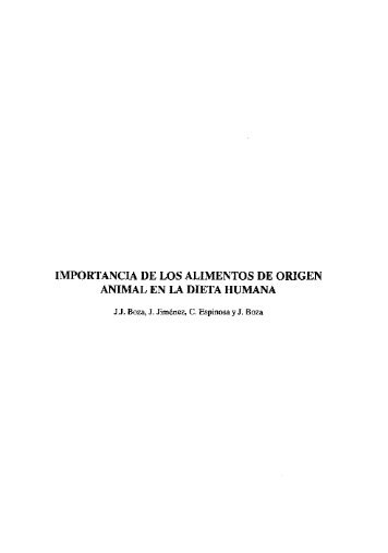 importancia de los alimentos de origen animal en la dieta humana