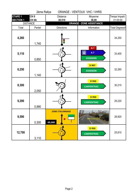 Road Book Etape 1.xlsx - Rallye Orange Ventoux Classic