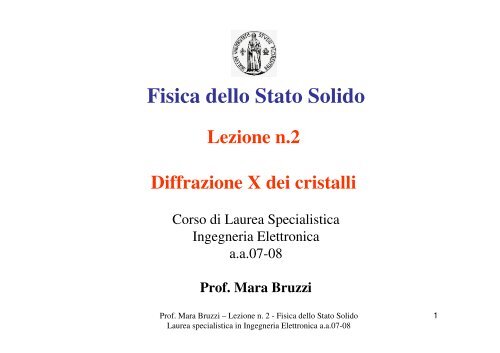 Fisica Dello Stato Solido