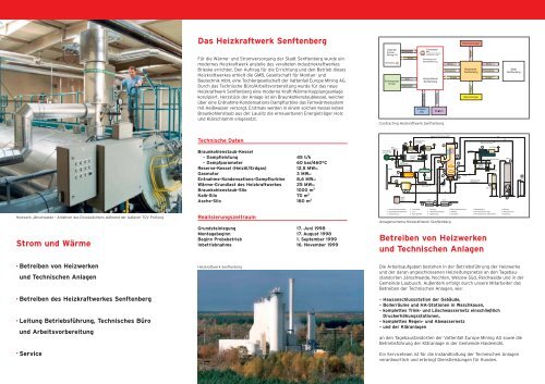 Betrieb von Heizkraftwerken, Heizwerken und ... - GMB GmbH