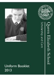 Uniform Booklet 2013 - Queen Elizabeth School