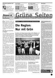 Die Region: Nur mit Grün - Grüne in der Region Hannover