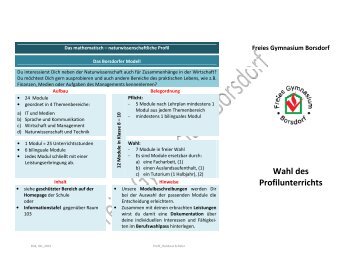 Schüler-Handout - Freies Gymnasium Borsdorf