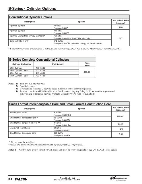 Falcon Jan 2011 Pricebook.pdf - Access Hardware Supply