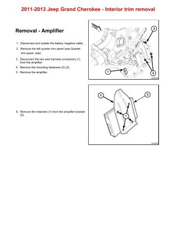 2011-2013 Grand Cherokee - Interior trim removal - WK2Jeeps.com