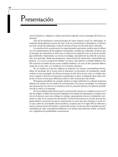 La comunicación de hoy - Revista Comunicar