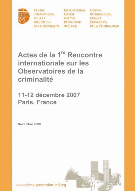 Consulter les actes du colloque (PDF) - International Centre for the ...