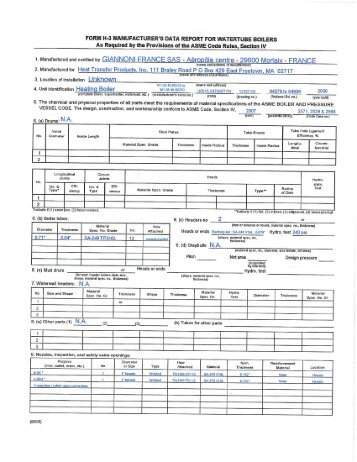 FORM lH-3 MANUFACTURER'S DATA REPORT FOR WATERTUBE ...