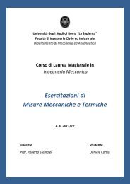 Esercitazioni di Misure Meccaniche e Termiche - Daniele Cortis