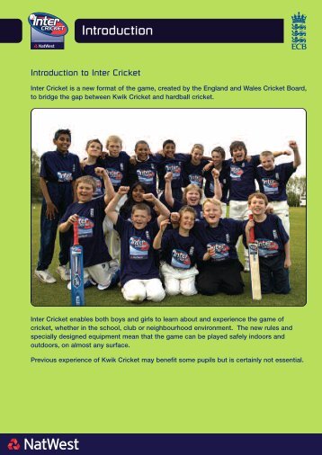 intercricket manual - Ecb - England and Wales Cricket Board