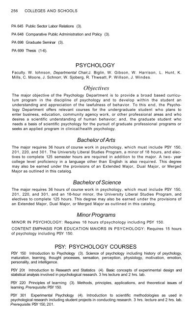 Graduate Courses EDUCATIONAL PSYCHOLOGY Objectives EPS ...