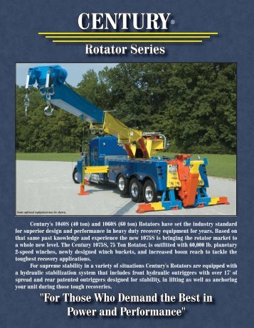 Century - 1075S Rotator - Zip's Truck Equipment