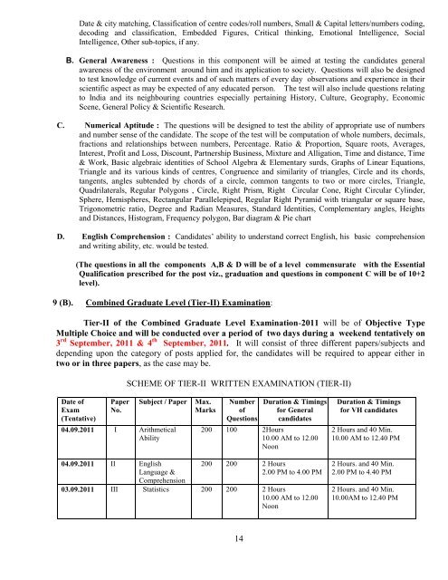 STAFF SELECTION COMMISSION NOTICE