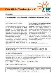 Freie WÃ¤hler Thierhaupten e. V. - Freie WÃ¤hler Schwaben