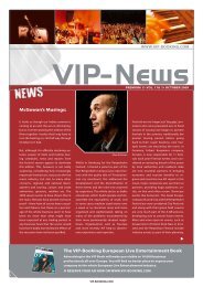 The VIP-Booking european live entertainment Book