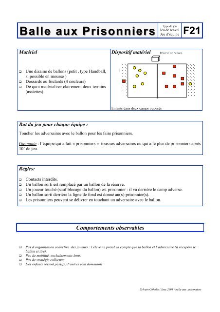 F23 Balle aux prisonniers