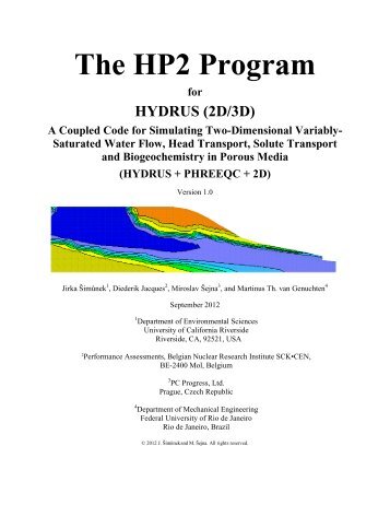 The HP2 Program for HYDRUS (2D/3D) - PC-Progress